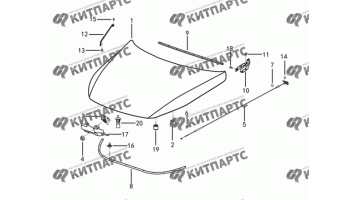 Капот Dong Feng H30 Cross