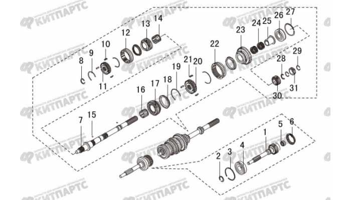 Валы КПП первичный, вторичный Great Wall DW Hower H3