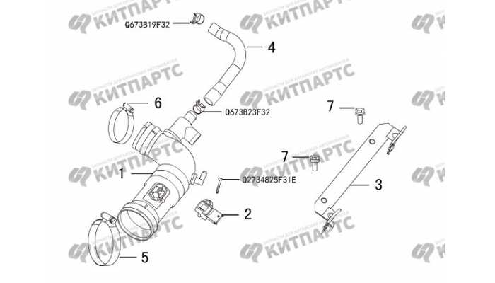 Патрубок воздушного фильтра 4G63T Great Wall Hover H3 New