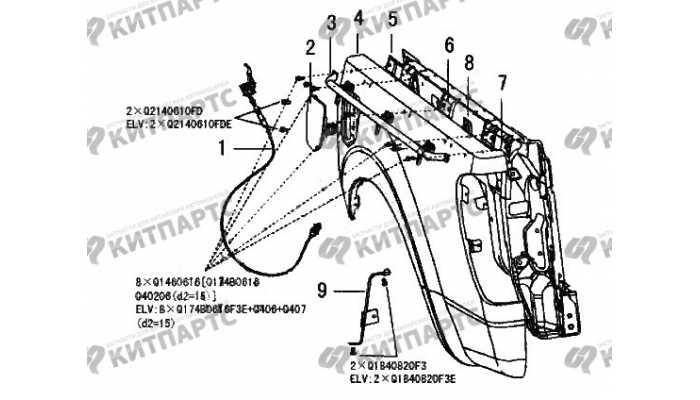 Панель наружная грузового отсека Great Wall Wingle 3